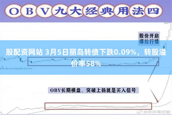 股配资网站 3月5日丽岛转债下跌0.09%，转股溢价率58%