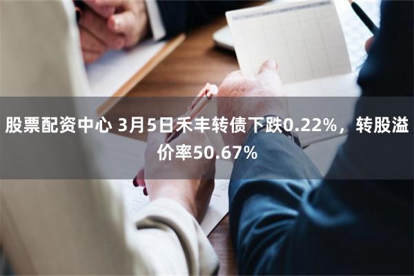 股票配资中心 3月5日禾丰转债下跌0.22%，转股溢价率50.67%