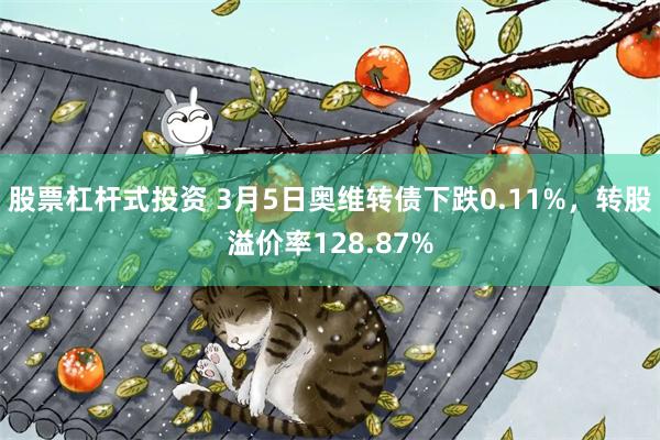 股票杠杆式投资 3月5日奥维转债下跌0.11%，转股溢价率128.87%