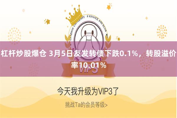 杠杆炒股爆仓 3月5日友发转债下跌0.1%，转股溢价率10.01%