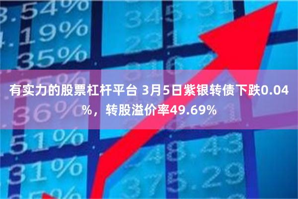 有实力的股票杠杆平台 3月5日紫银转债下跌0.04%，转股溢价率49.69%
