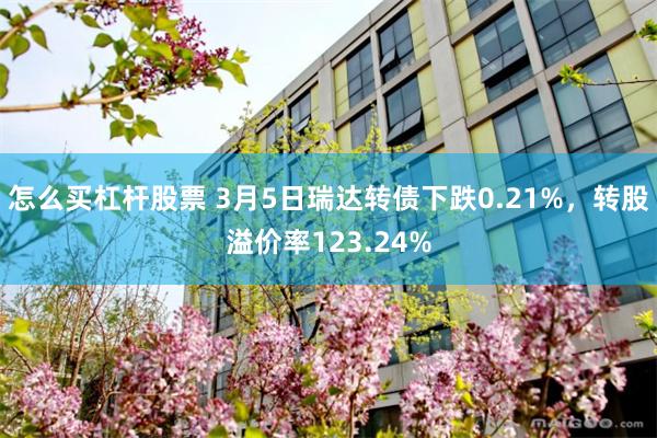 怎么买杠杆股票 3月5日瑞达转债下跌0.21%，转股溢价率123.24%