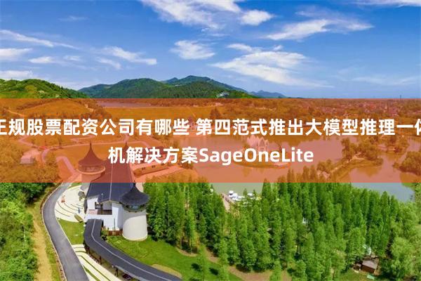正规股票配资公司有哪些 第四范式推出大模型推理一体机解决方案SageOneLite