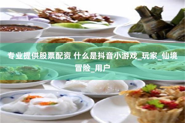 专业提供股票配资 什么是抖音小游戏_玩家_仙境冒险_用户