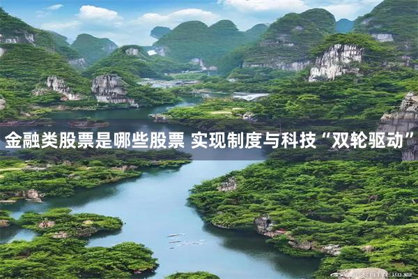 金融类股票是哪些股票 实现制度与科技“双轮驱动”