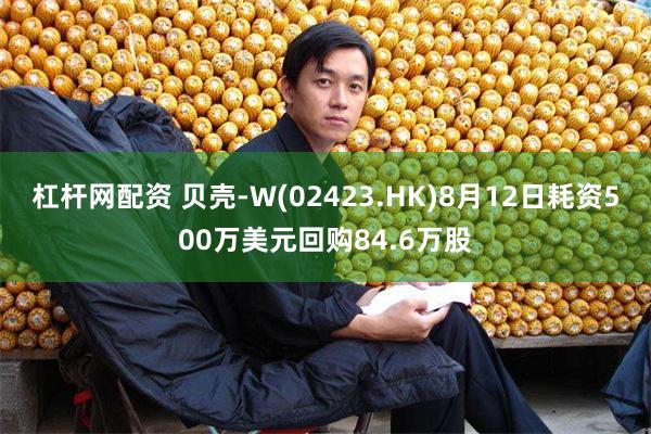 杠杆网配资 贝壳-W(02423.HK)8月12日耗资500万美元回购84.6万股