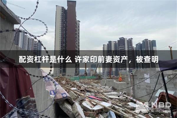 配资杠杆是什么 许家印前妻资产，被查明