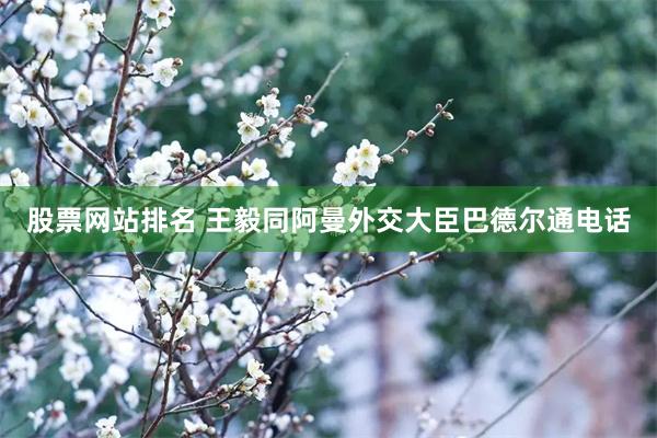 股票网站排名 王毅同阿曼外交大臣巴德尔通电话