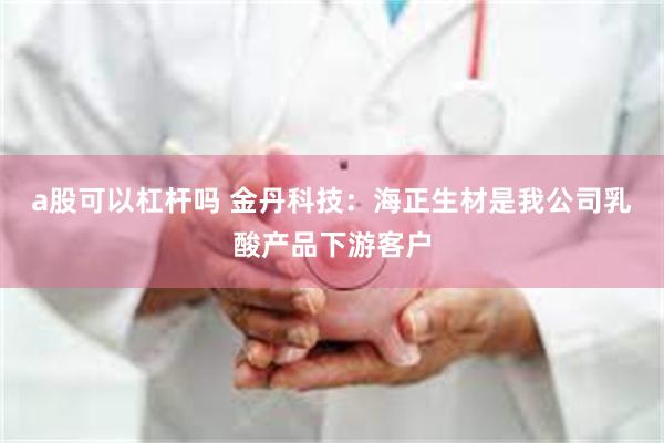 a股可以杠杆吗 金丹科技：海正生材是我公司乳酸产品下游客户