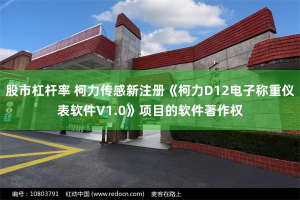 股市杠杆率 柯力传感新注册《柯力D12电子称重仪表软件V1.0》项目的软件著作权
