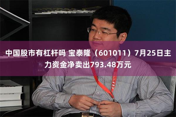 中国股市有杠杆吗 宝泰隆（601011）7月25日主力资金净卖出793.48万元