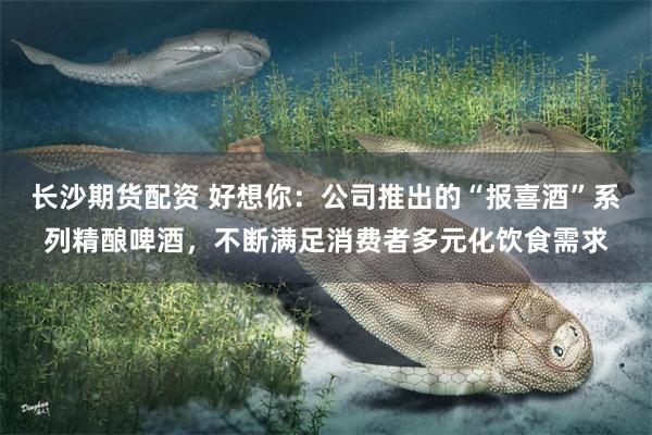 长沙期货配资 好想你：公司推出的“报喜酒”系列精酿啤酒，不断满足消费者多元化饮食需求