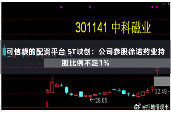 可信赖的配资平台 ST峡创：公司参股徐诺药业持股比例不足1%