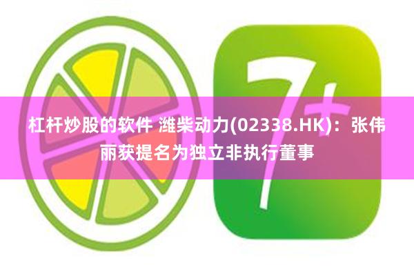 杠杆炒股的软件 潍柴动力(02338.HK)：张伟丽获提名为独立非执行董事