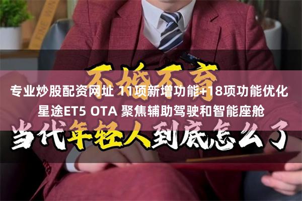 专业炒股配资网址 11项新增功能+18项功能优化 星途ET5 OTA 聚焦辅助驾驶和智能座舱