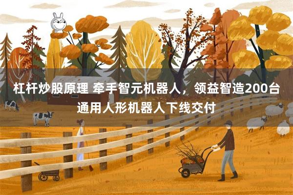 杠杆炒股原理 牵手智元机器人,领益智造200台通用人形机器人下线交付