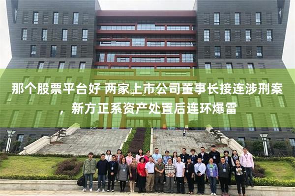 那个股票平台好 两家上市公司董事长接连涉刑案，新方正系资产处置后连环爆雷