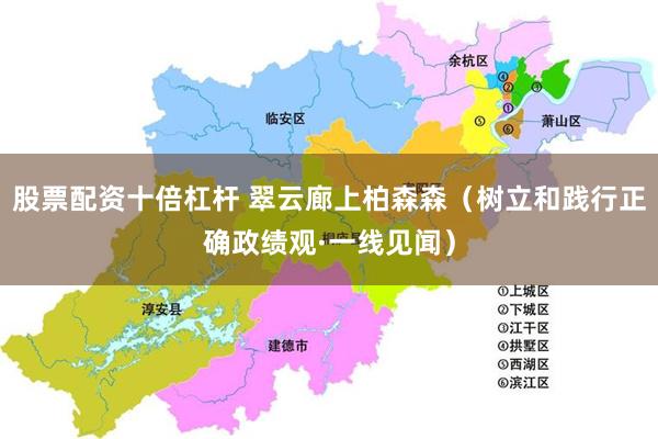 股票配资十倍杠杆 翠云廊上柏森森（树立和践行正确政绩观·一线见闻）