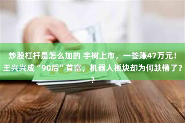 炒股杠杆是怎么加的 宇树上市，一签赚47万元！王兴兴成“90后”首富，机器人板块却为何跌懵了？