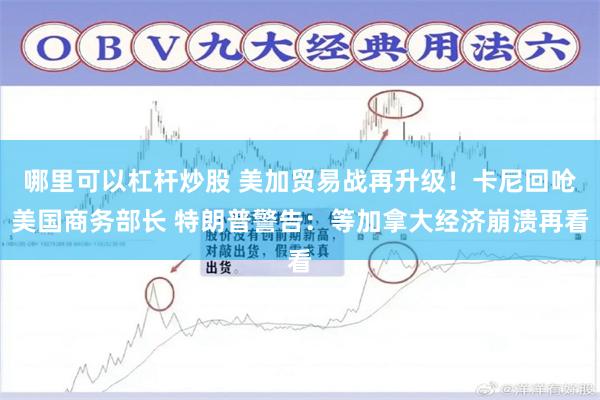 哪里可以杠杆炒股 美加贸易战再升级！卡尼回呛美国商务部长 特朗普警告：等加拿大经济崩溃再看