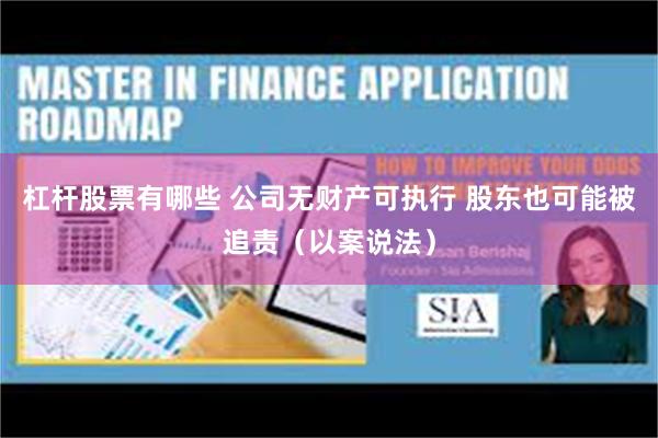 杠杆股票有哪些 公司无财产可执行 股东也可能被追责（以案说法）