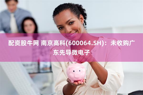 配资股牛网 南京高科(600064.SH)：未收购广东先导微电子